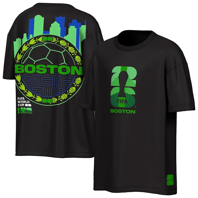 Men's Outerstuff Black FIFA World Cup 2026 Boston City Reflections T-Shirt