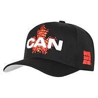 Casquette Pro Crown noire Outerstuff pour homme, édition spéciale Coupe du Monde de la FIFA, Canada, pays hôte 2026