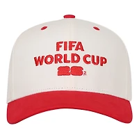 Men's Outerstuff Cream/Red FIFA World Cup 2026 Pro Crown Snapback Hat