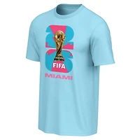 T-shirt de performance Outerstuff bleu clair pour homme, Coupe du Monde la FIFA 2026 Miami
