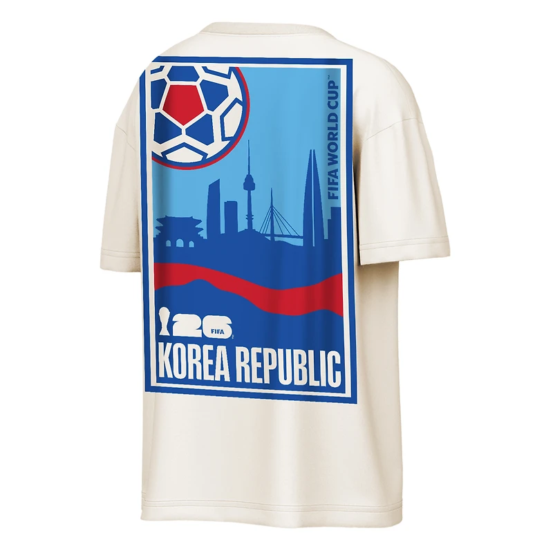 T-shirt Outerstuff Natural pour homme, motif carte postale, Coupe du Monde de la FIFA, Corée Sud 2026
