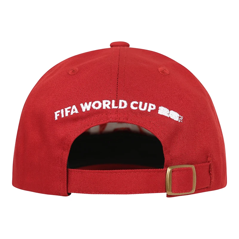 Men's Outerstuff Red FIFA World Cup 2026 Canada Host Country Adjustable Dad Hat