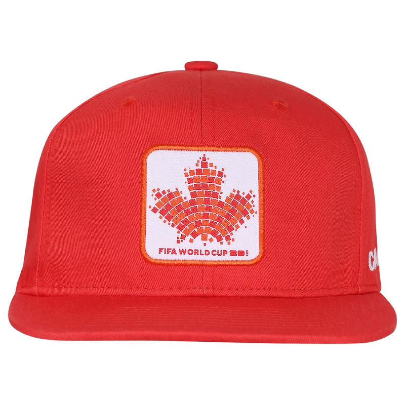 Men's Outerstuff Red FIFA World Cup 2026 Canada Host Country Deadstock Snapback Hat