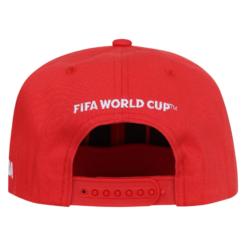 Men's Outerstuff Red FIFA World Cup 2026 Canada Host Country Deadstock Snapback Hat