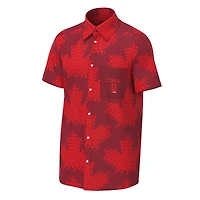 Chemise boutonnée tissée Outerstuff rouge pour homme, Coupe du Monde de la FIFA 2026, Canada, pays hôte