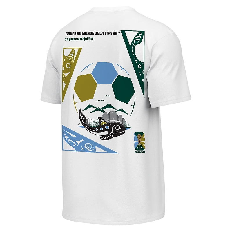 Men's Outerstuff White 2026 FIFA World Cup Vancouver Host City Poster T-Shirt