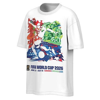 Men's Outerstuff White FIFA World Cup 2026 Official Event Poster T-Shirt