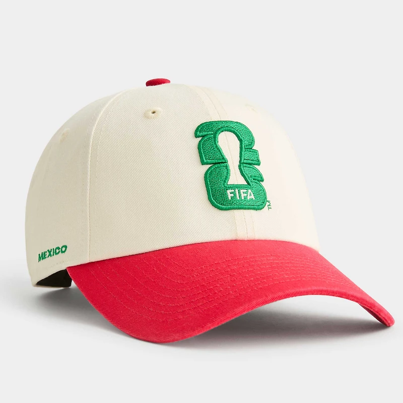 Unisex Natural/Red FIFA World Cup 2026 Mexico Core Adjustable Hat