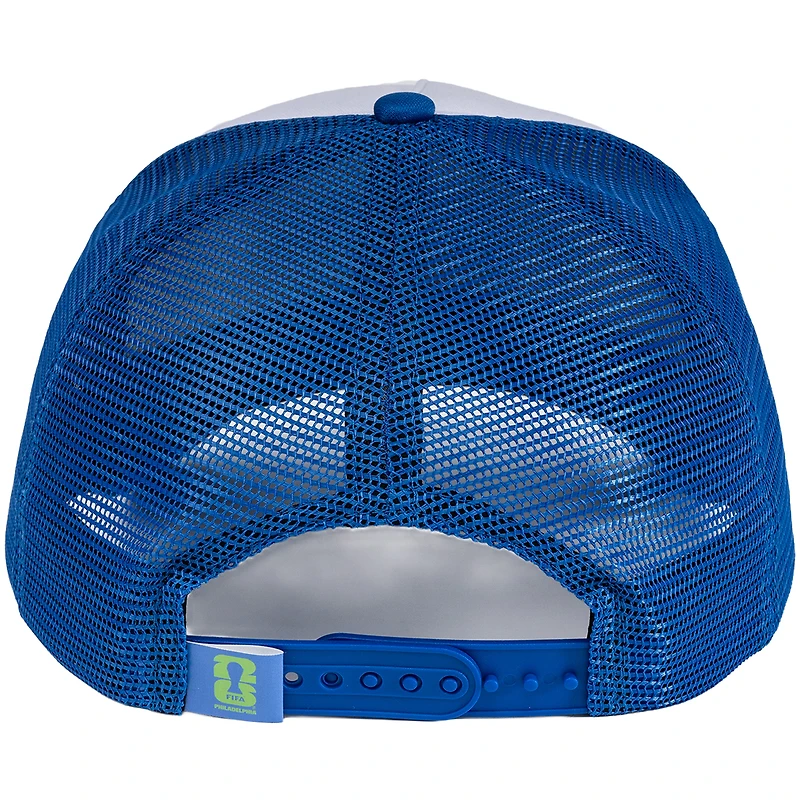 Unisex White/Blue FIFA World Cup 2026 Philadelphia Flagship Foam Adjustable Trucker Hat