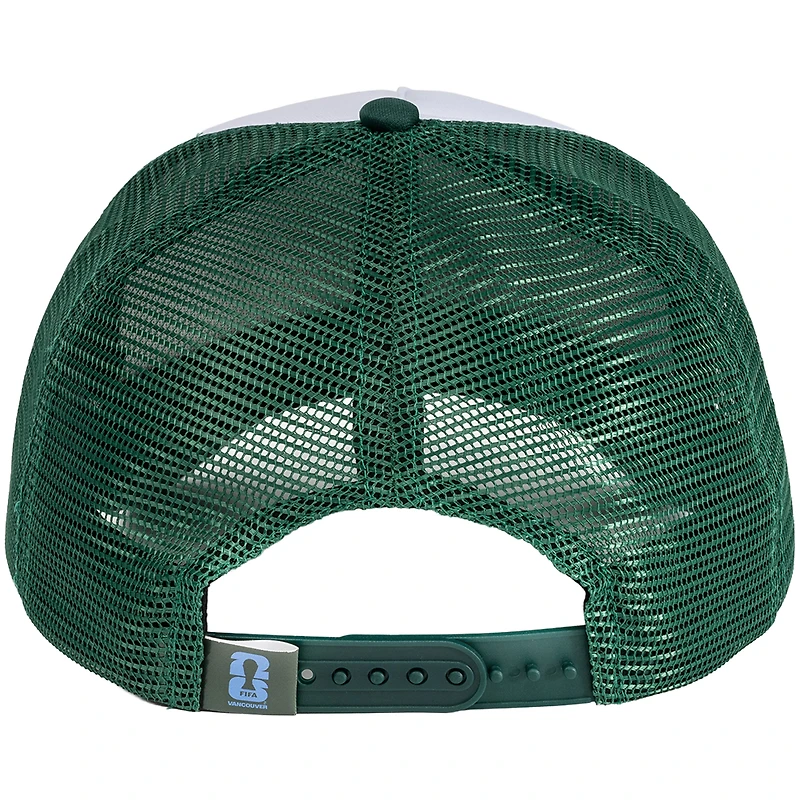 Unisex White/Green FIFA World Cup 2026 Vancouver Flagship Foam Adjustable Trucker Hat