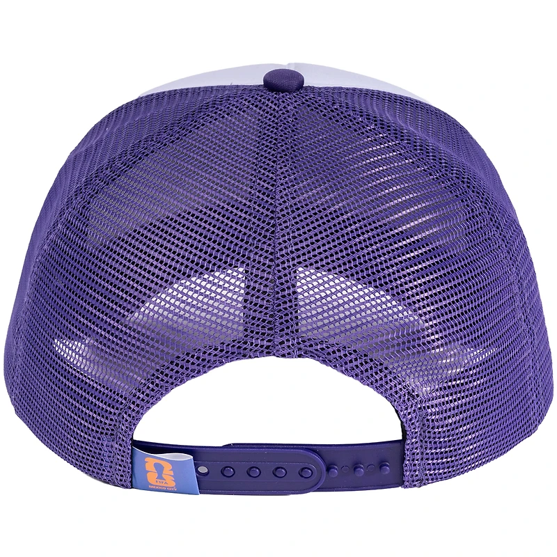 Unisex White/Purple FIFA World Cup 2026 Mexico City Flagship Foam Adjustable Trucker Hat