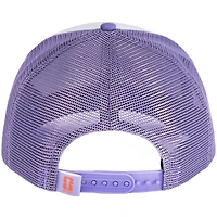 Casquette trucker unisexe blanche/violette, modèle phare de la Coupe du Monde de la FIFA 2026 dans la région de la baie de San Francisco, en mousse ajustable