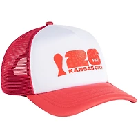 Unisex White/Red FIFA World Cup 2026 Kansas City Flagship Foam Adjustable Trucker Hat