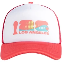 Unisex White/Red FIFA World Cup 2026 Los Angeles Flagship Foam Adjustable Trucker Hat