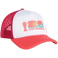 Unisex White/Red FIFA World Cup 2026 Los Angeles Flagship Foam Adjustable Trucker Hat