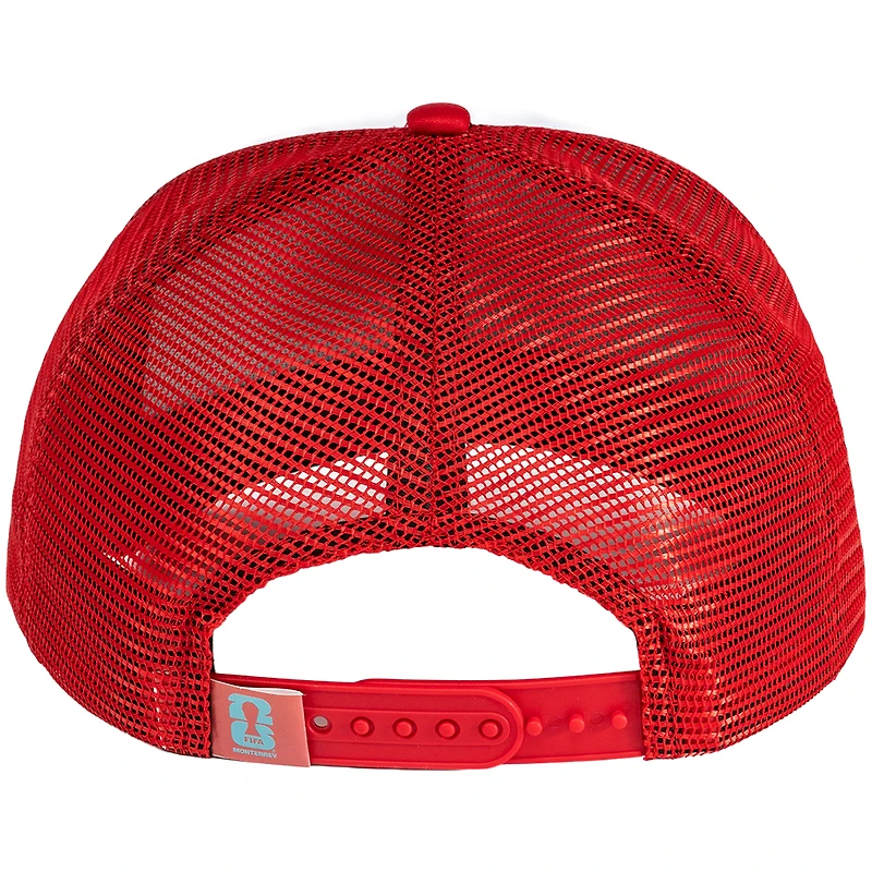 Unisex White/Red FIFA World Cup 2026 Monterrey Flagship Foam Adjustable Trucker Hat