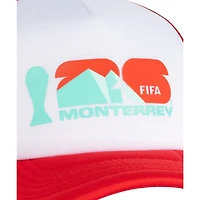 Unisex White/Red FIFA World Cup 2026 Monterrey Flagship Foam Adjustable Trucker Hat