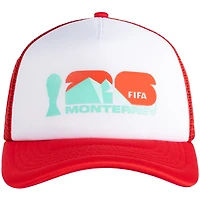 Unisex White/Red FIFA World Cup 2026 Monterrey Flagship Foam Adjustable Trucker Hat