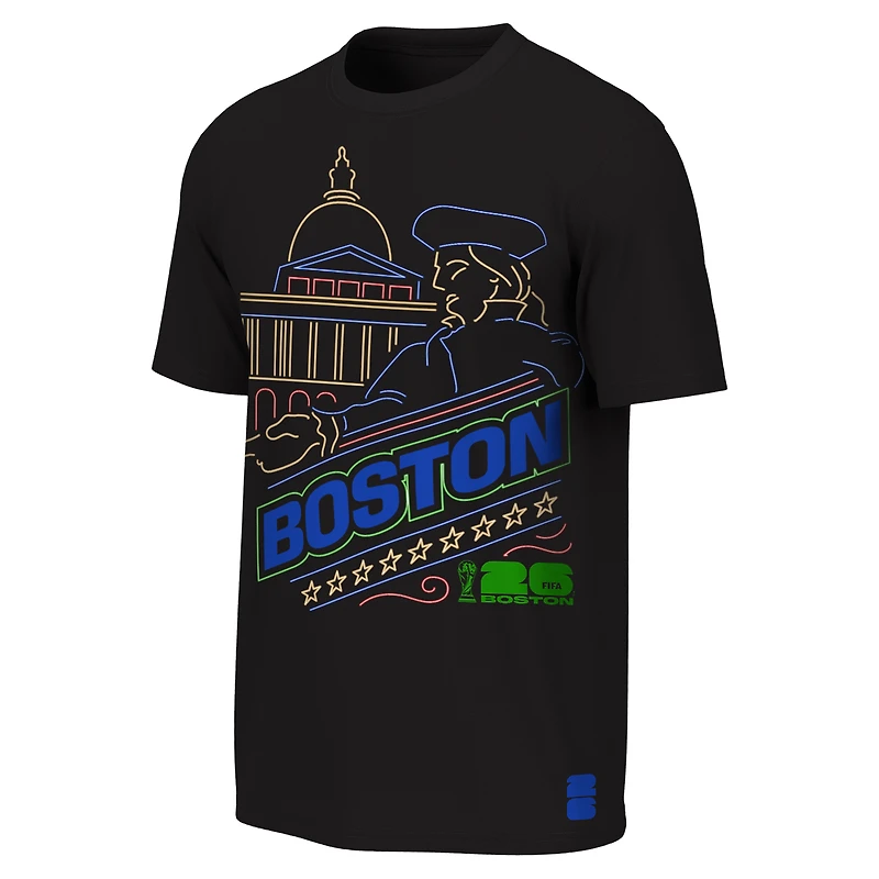 Youth Outerstuff Black FIFA World Cup 2026 Boston Neon City Night T-Shirt