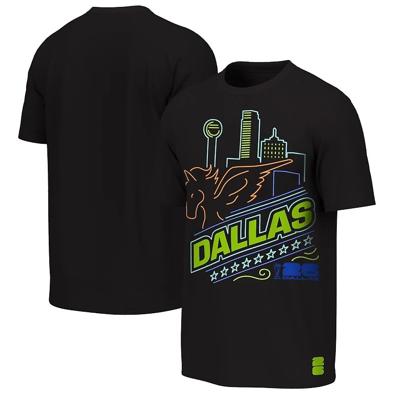 Youth Outerstuff Black FIFA World Cup 2026 Dallas Neon City Night T-Shirt