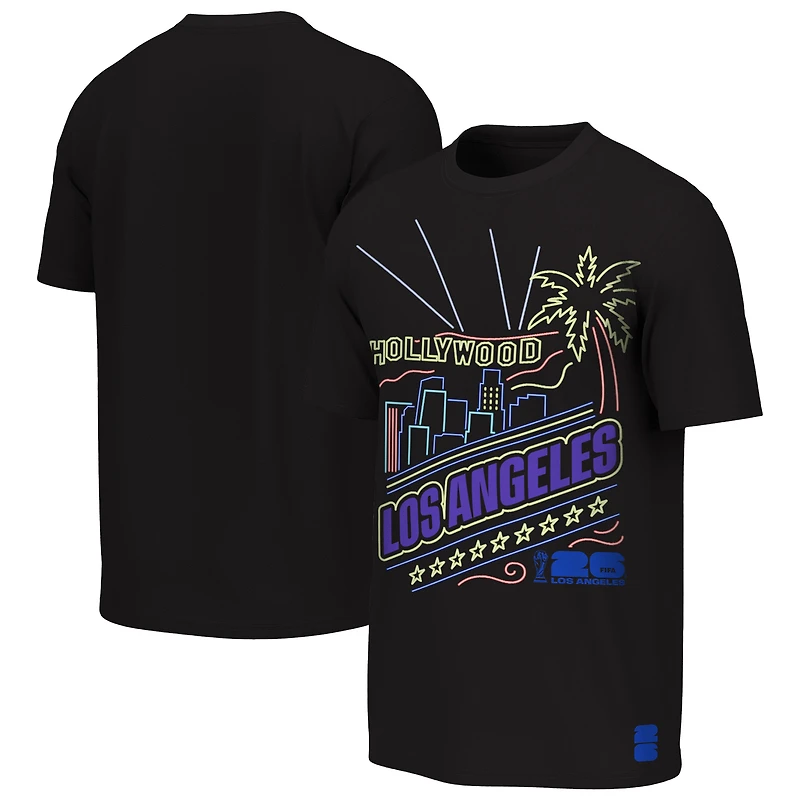 T-shirt noir Youth Outerstuff Coupe du Monde FIFA 2026 Los Angeles Neon City Night
