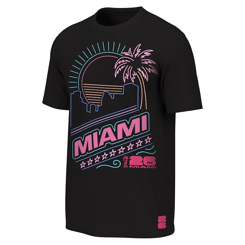 Youth Outerstuff Black FIFA World Cup 2026 Miami Neon City Night T-Shirt