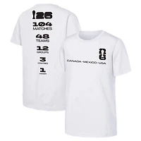 T-shirt blanc pour jeunes, imprimé Coupe du Monde de la FIFA 2026