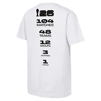 T-shirt blanc pour jeunes, imprimé Coupe du Monde de la FIFA 2026