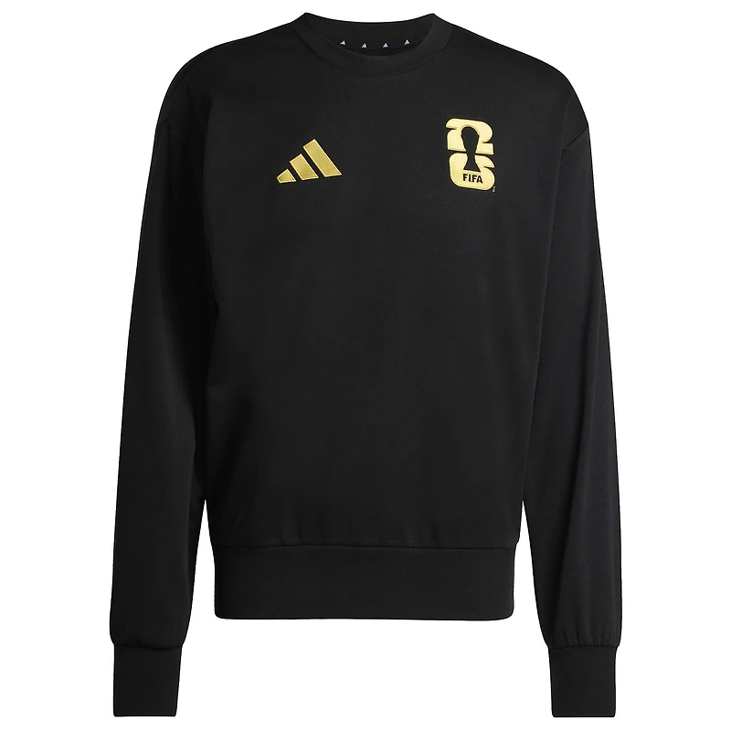 Sweat-shirt officiel adidas noir pour homme, emblème de la Coupe du Monde FIFA 2026