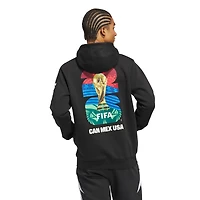 Sweat à capuche graphique officiel adidas noir pour homme Coupe du Monde de la FIFA 2026