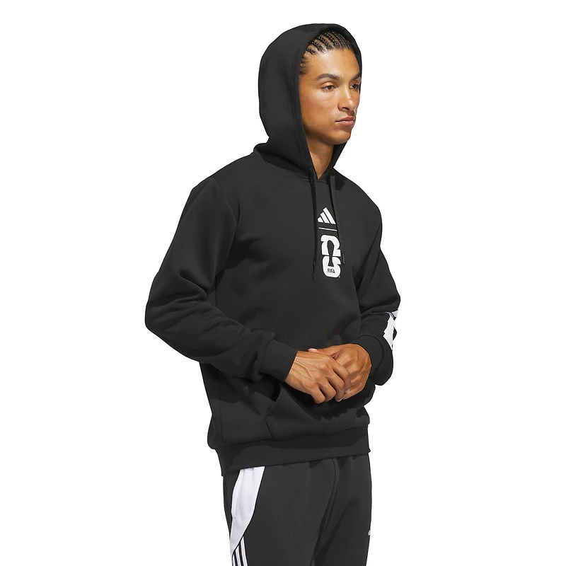 Sweat à capuche graphique officiel adidas noir pour homme Coupe du Monde de la FIFA 2026