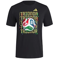 T-shirt adidas noir officiel de la Coupe du Monde FIFA 2026 pour homme avec ballon match Trionda