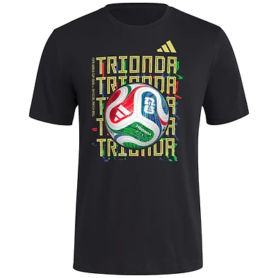 Men's adidas Black 2026 FIFA World Cup Trionda Official Match Ball T-Shirt