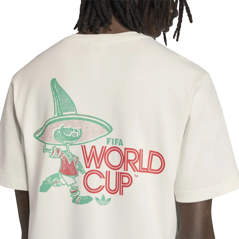 Men's adidas White 1986 FIFA World Cup Pique Mascot T-Shirt