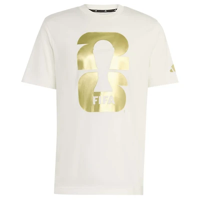 Men's adidas White 2026 FIFA World Cup Official Emblem T-Shirt