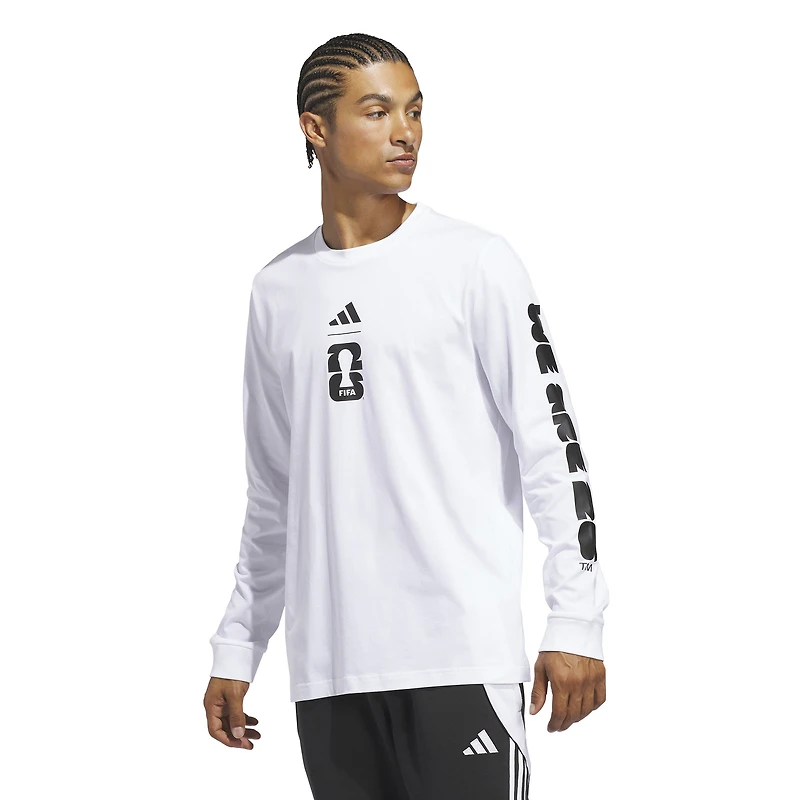Men's adidas Black 2026 FIFA World Cup Official Graphic Long Sleeve T-Shirt