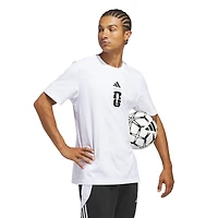 T-shirt adidas blanc officiel de la Coupe du Monde FIFA 2026 pour homme