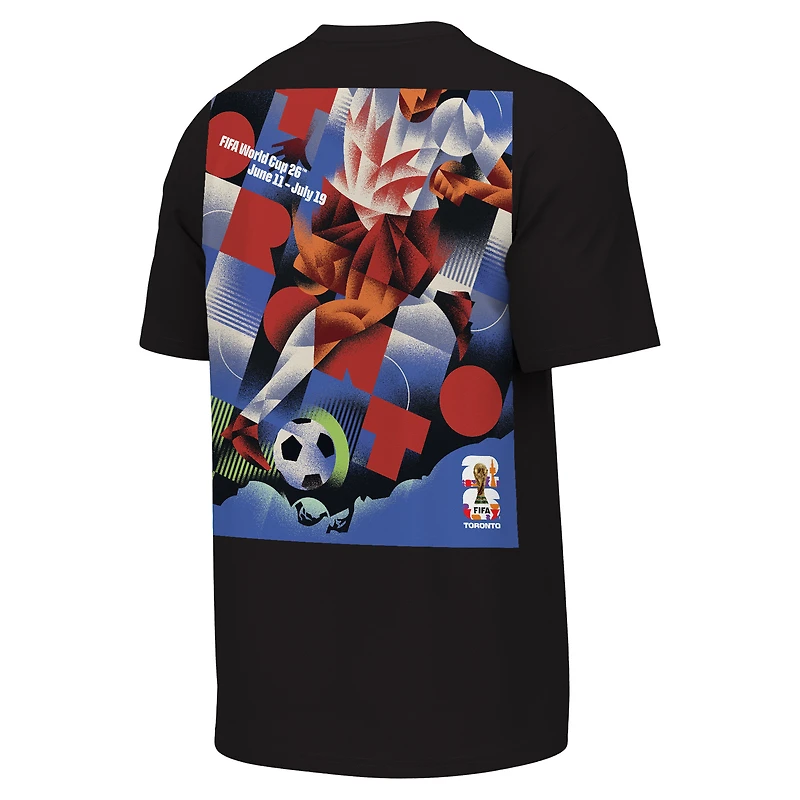 Men's Outerstuff Black 2026 FIFA World Cup Toronto Host City Poster T-Shirt