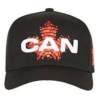 Casquette Pro Crown noire Outerstuff pour homme, édition spéciale Coupe du Monde de la FIFA, Canada, pays hôte 2026