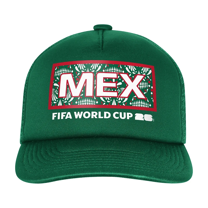 Men's Outerstuff White/Red FIFA World Cup 2026 USA Host Country Foam Adjustable Trucker Hat