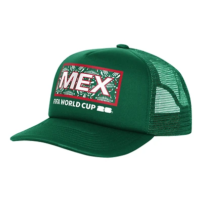 Casquette trucker ajustable en mousse, blanche et rouge, Outerstuff, Coupe du Monde de la FIFA 2026, États-Unis, pays hôte
