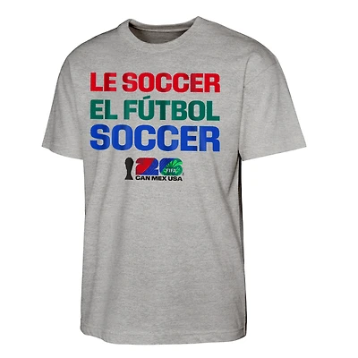 Men's Outerstuff  Heather Gray FIFA World Cup 2026 Host Country Language T-Shirt
