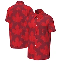 Chemise boutonnée tissée Outerstuff rouge pour homme, Coupe du Monde de la FIFA 2026, Canada, pays hôte