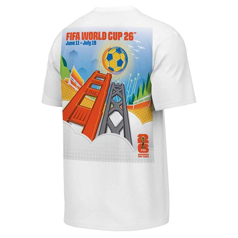 Men's Outerstuff White 2026 FIFA World Cup San Francisco Host City Poster Graphic T-Shirt