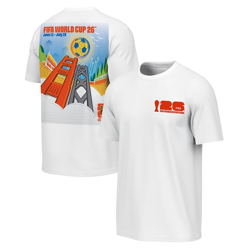 Men's Outerstuff White 2026 FIFA World Cup San Francisco Host City Poster Graphic T-Shirt