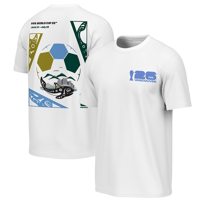 Men's Outerstuff White 2026 FIFA World Cup Vancouver Host City Poster T-Shirt