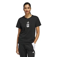 T-shirt graphique officiel adidas noir pour femme Coupe du Monde de la FIFA 2026
