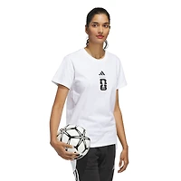 T-shirt graphique officiel adidas blanc Coupe du Monde de la FIFA 2026 pour femme