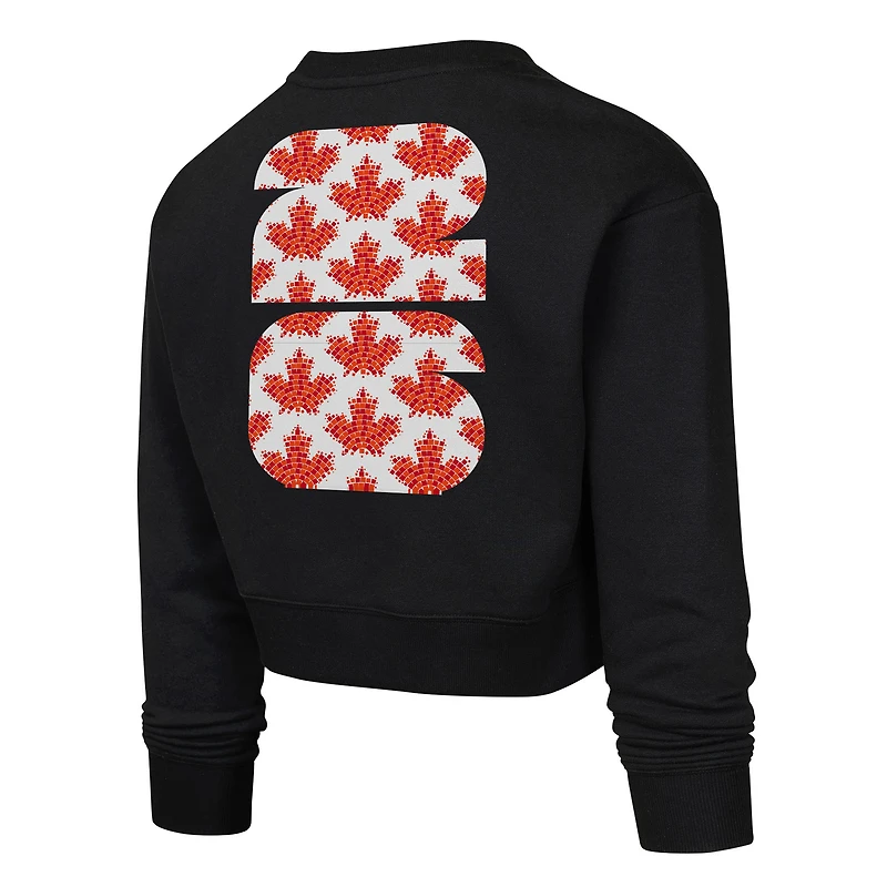 Sweat-shirt court noir pour femme Coupe du Monde de la FIFA 2026