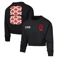 Sweat-shirt court noir pour femme Coupe du Monde de la FIFA 2026